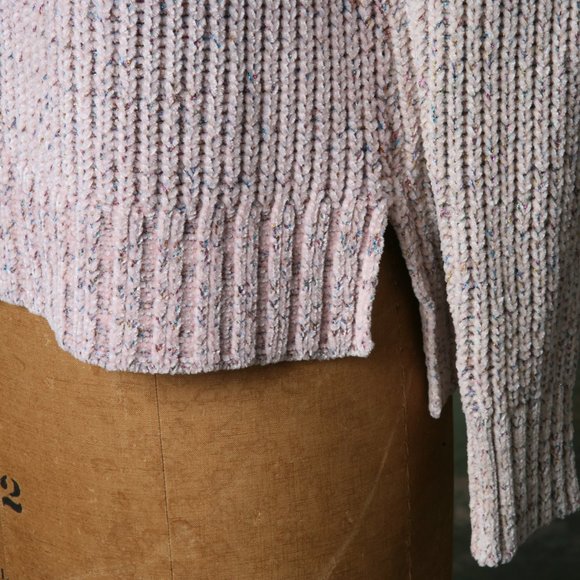 Palette Blush Chenile Cozy Turtleneck Sweater S - Picture 6 of 12